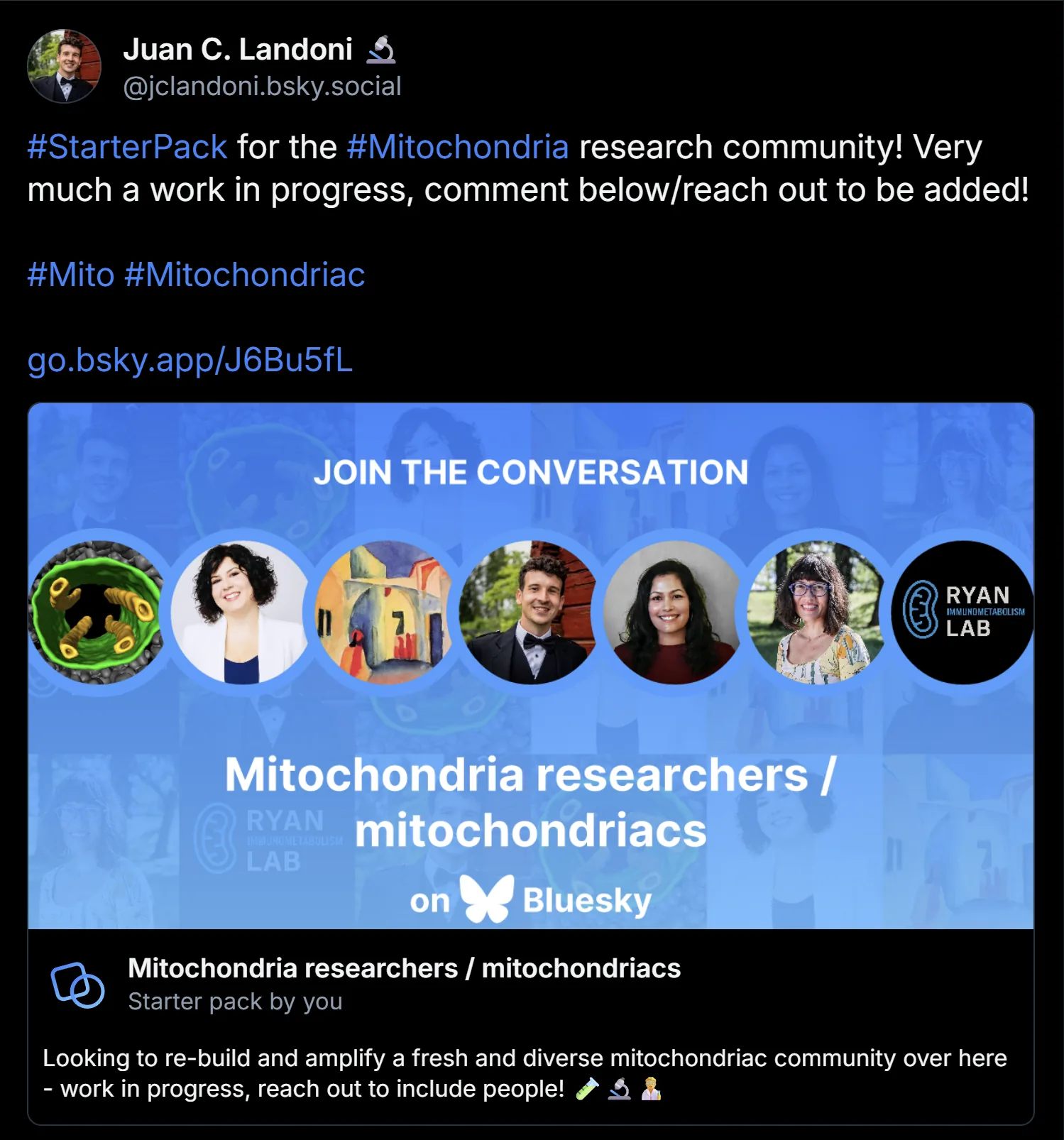 Mitochondrial Research Community on Bluesky
